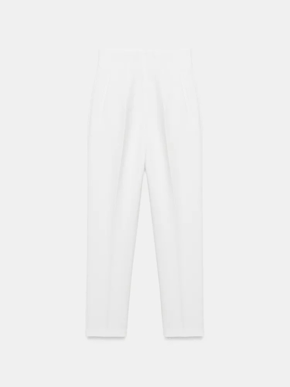 NWT ZARA White High-Waist Tailored Trousers